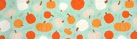 Pumpkins on Aqua dog collar #3
