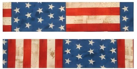 Rustic Stars and Stripes dog collar #2