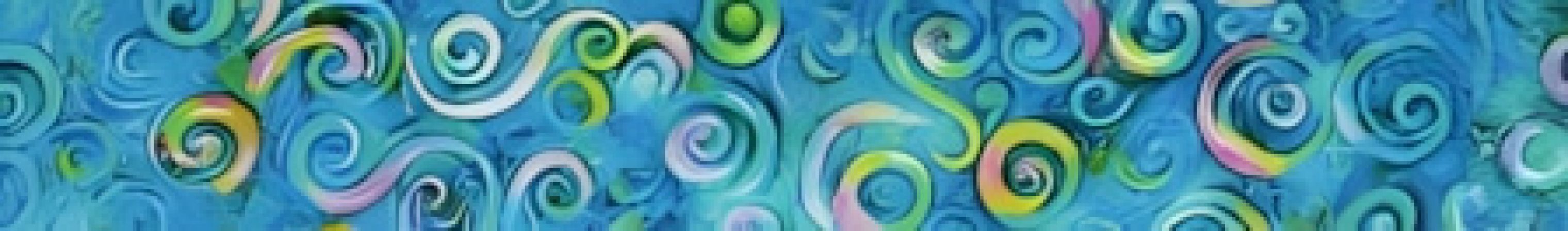 Squiggle Aqua Fizz dog collar #2