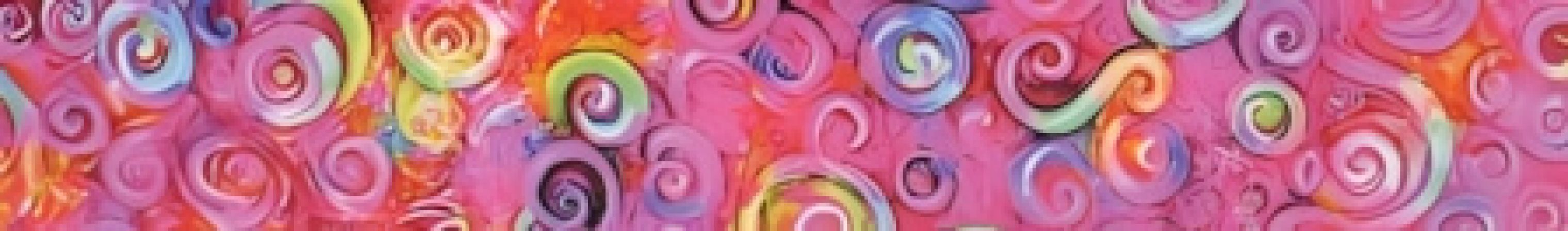 Squiggle Flamingo Punch dog collar #2