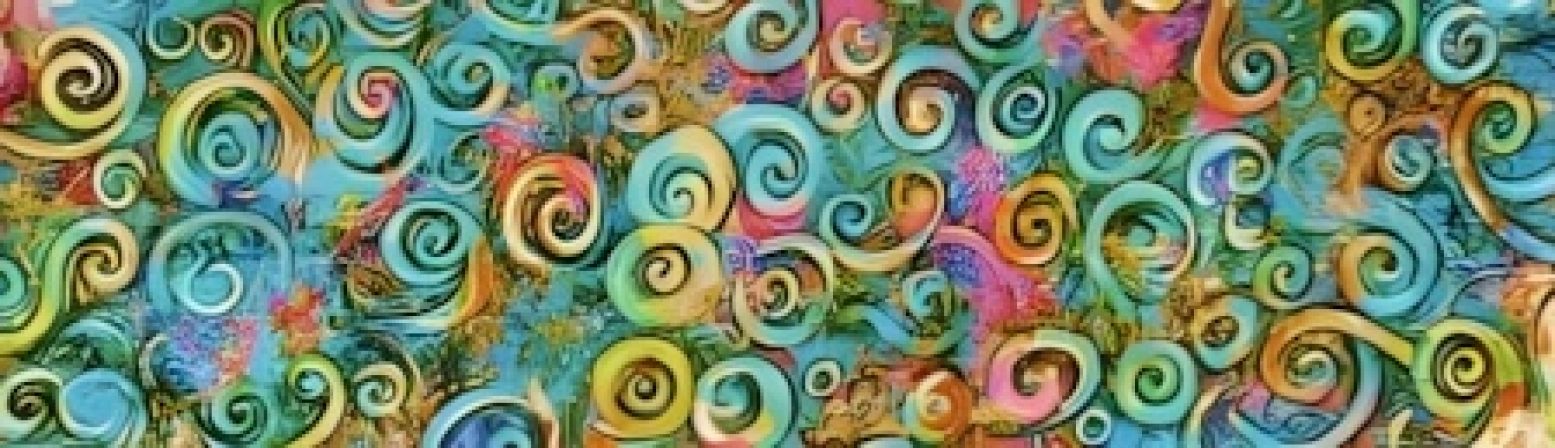 Squiggle Tropical Splash dog collar #3