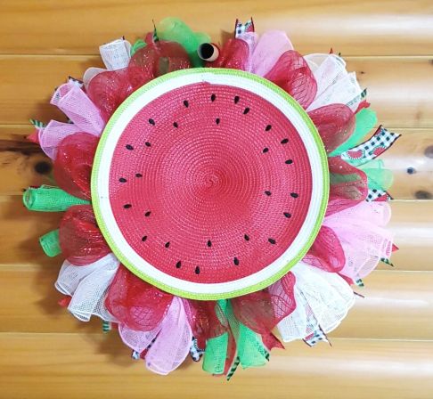 Summer Vibes Watermelon Wreath #4