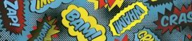 Super Words Blue dog collar