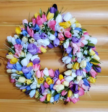 Tulips Multi Colored Wreath