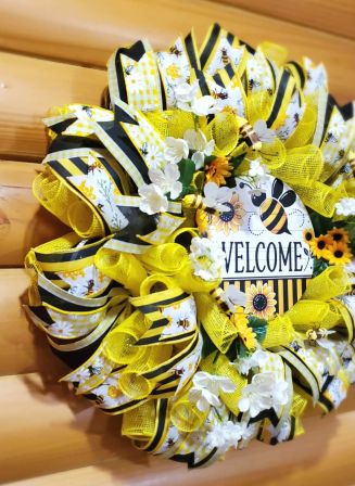 Welcome BumbleBee Wreath #3