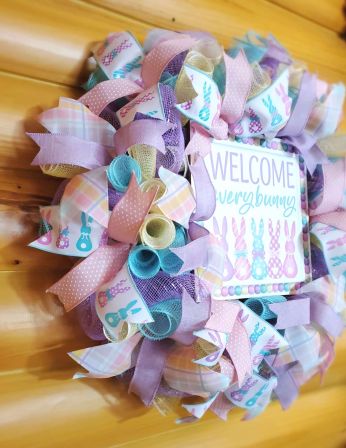 Welcome Every Bunny Wreath #4