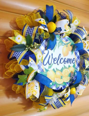 Welcome Lemon Wreath #3