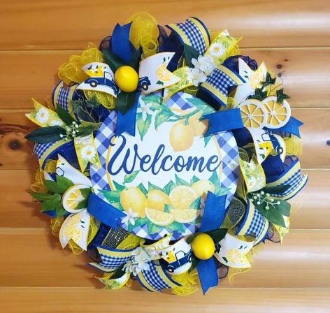 Welcome Lemon Wreath