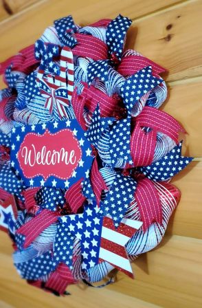 Welcome Patriotic Wreath #2