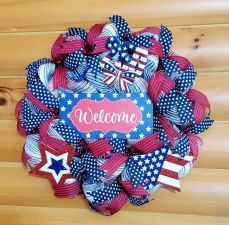 Welcome Patriotic Wreath