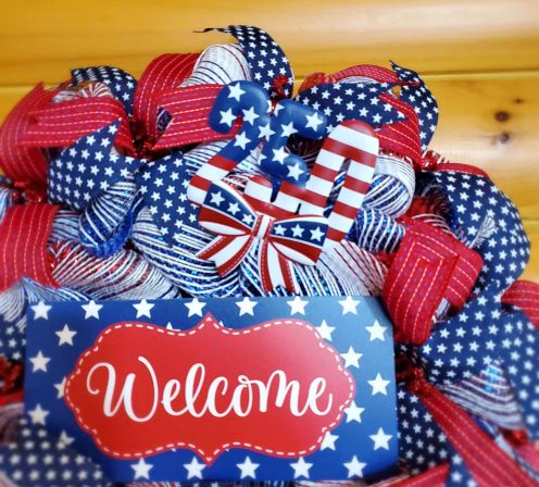 Welcome Patriotic Wreath #3
