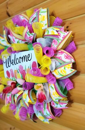 Welcome Tulips Wreath #5