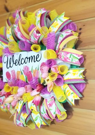 Welcome Tulips Wreath 03 #2