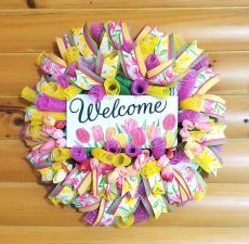 Welcome Tulips Wreath 03