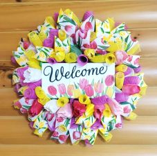 Welcome Tulips Wreath 04