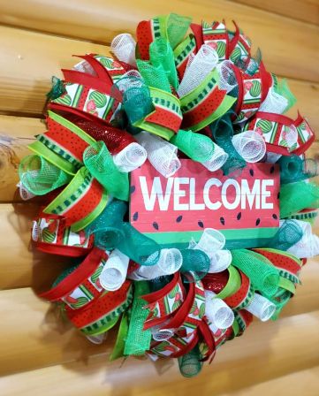 Welcome Watermelon Wreath #3