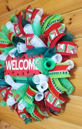 Welcome Watermelon Wreath #2