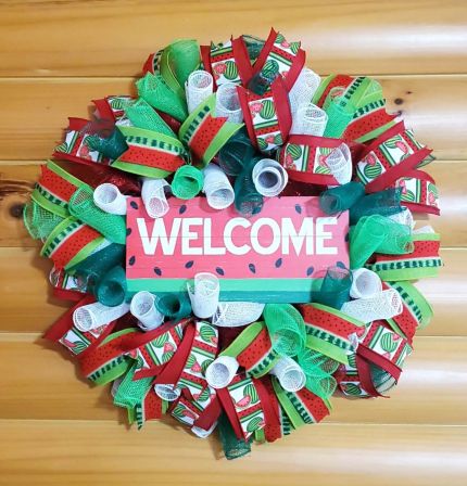 Welcome Watermelon Wreath