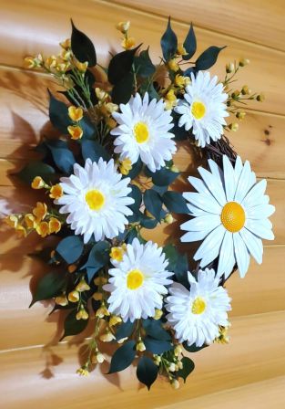 White Daisies Wreath #3