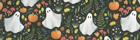 Woodland Ghosts dog collar #3