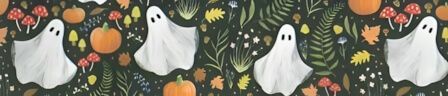 Woodland Ghosts dog collar