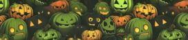 Zombie Pumpkins dog collar